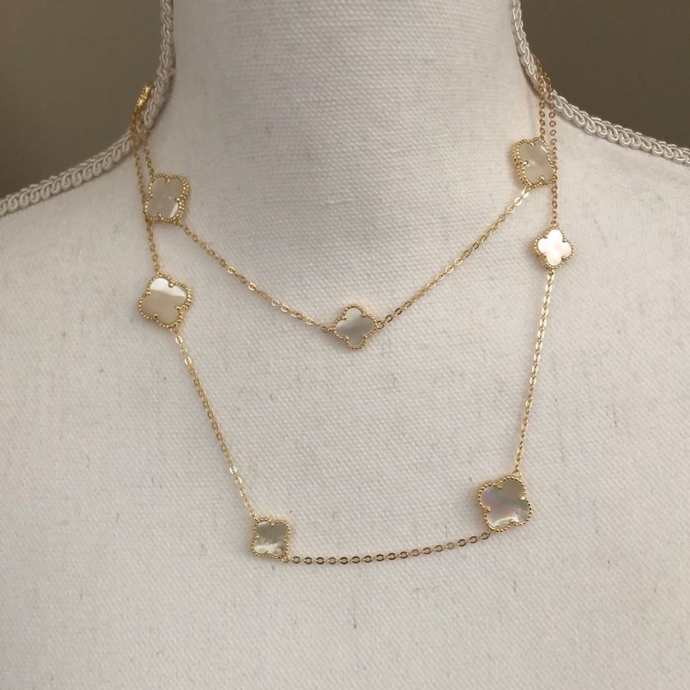 NWT 🎉host pick🎉🎈gold over sterling silver with mop necklace